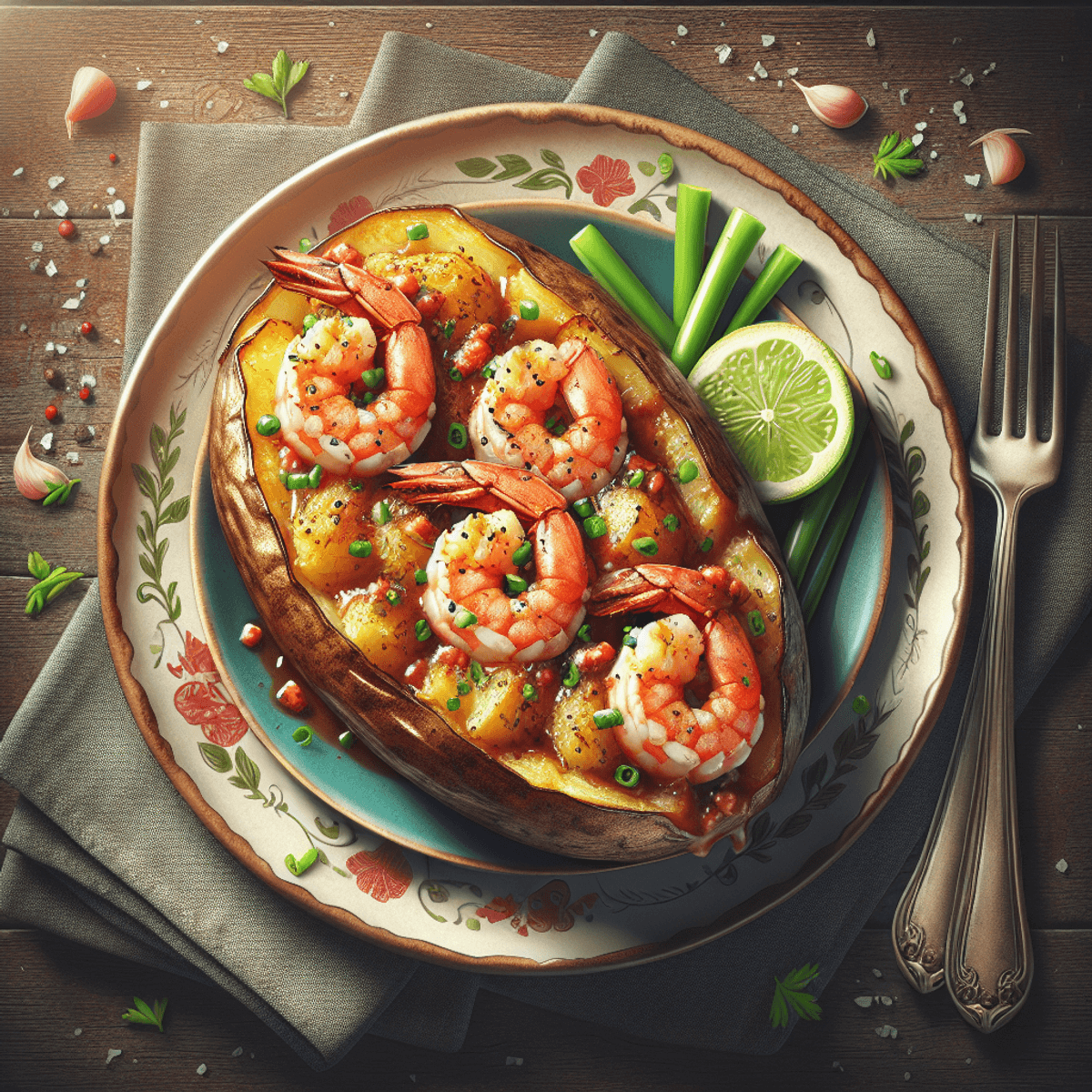 Twice Baked Potatoes With Shrimp